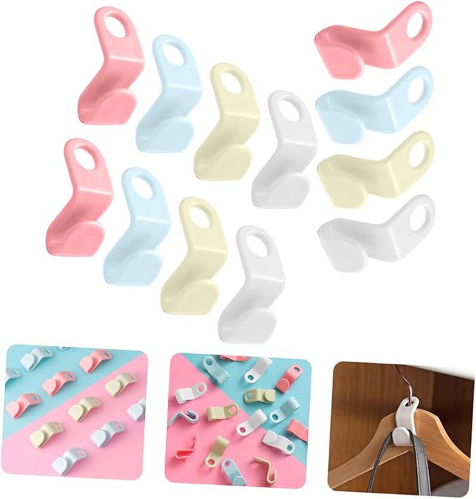 20pcs Multi-Function Clothes Hanger Connecting Hooks Non-Slip Linkage Hooks for Closet Organization Sturdy Design for Heavy Garments Space Saving Hanger Connectors