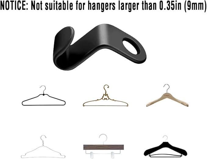 120 Pcs Clothes Hanger Connector Hooks,Plastic Cascading Hanger Hooks Extender Clips,Wardrobe Clothing Hangers Connection Hooks for Organizer Closet Space Savers, Black