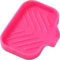 MicoYang Silicone Bathroom Soap Dishes with Drain Spout-Bathroom and Kitchen Sink Organizer,Sponge Holder,Dish Soap Tray,Perfect for Dispenser,Scrubber,Bottle,Cup on Sink or Counter-Rose 4.9"×3.2"