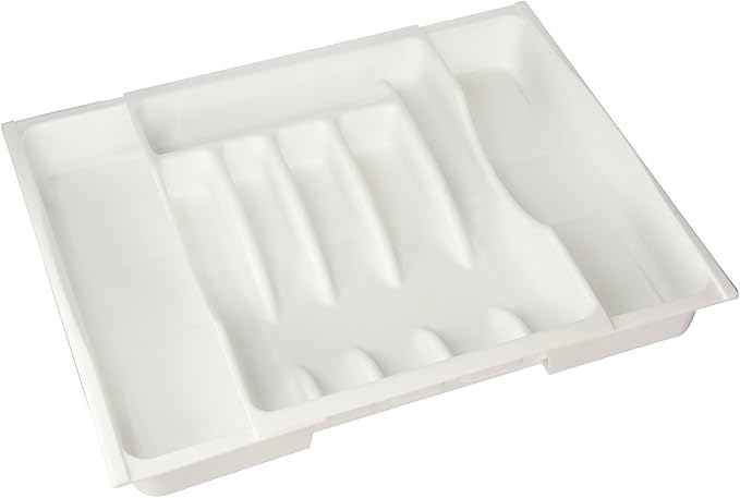 Rubbermaid Adjustable Cutlery Tray, White