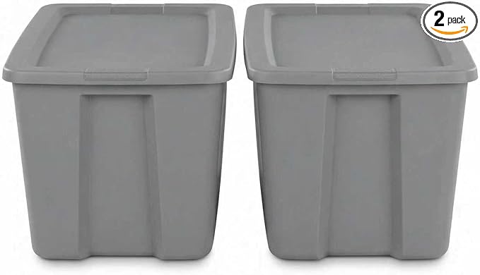 （2-Pack） 120QT Large Plastic Storage Box with a Detachable Lid, Suitable for use in Homes, Offices, Garages. The Storage Boxes can be Stacked for Organizing and Dust-Proof Storage.