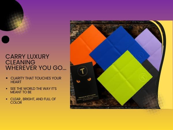 Microfiber Lens Cleaning Cloth for Glasses & Camera | 6 Packs |Australian Designed | 6"x7", 230 GSM | Eyeglass Lens Cleaner | Glasses Cleaning Cloths | Screens, Tablet, Laptop & Headset