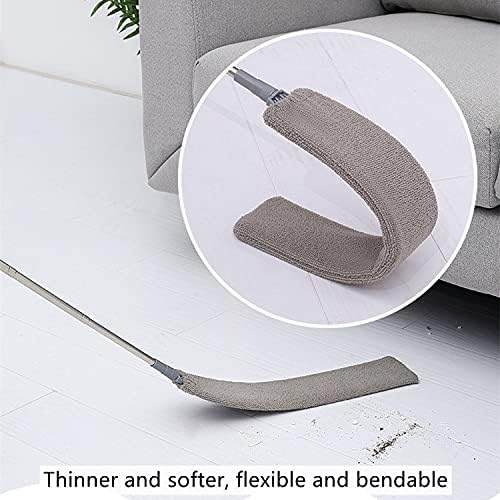 Retractable Gap Dust Cleaner, Cleaning Tool Under Appliance Or Sofa,Microfiber Hand Duster, Detachable and Washable Gap Cleaning Brush, Couch Cleaner, Including A Replacement Cloth Cover Gray