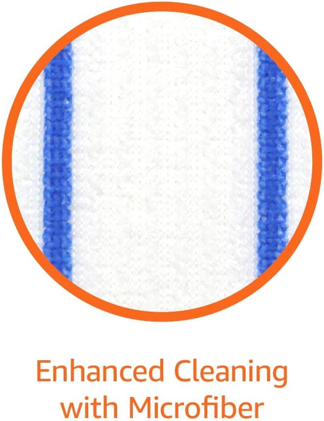 Amazon Basics Heavy Duty Disposable Floor Cleaning Mopping Pads with Absorbent Microfiber, Fits Swiffer WetJet Mopping Systems, 30 Count