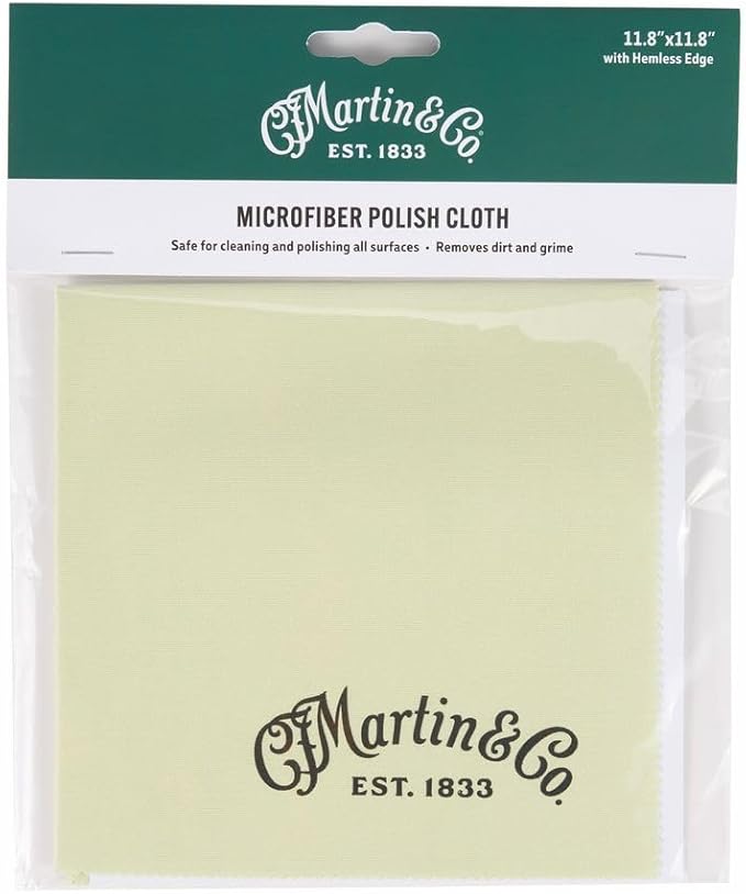 Martin Microfiber Polishing Cloth | Soft, Sustainable Cleaning for All Instrument Finishes | Made with Recycled Materials