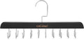 TOPIA HANGER Bra Hanger for Closet, Tank Top Hangers 20 Hooks Capacity Foldable Wood Space Saving Hangers Closet Organizer for Tank Top, Bra, Scarf, Belt, Tie etc - CT46B