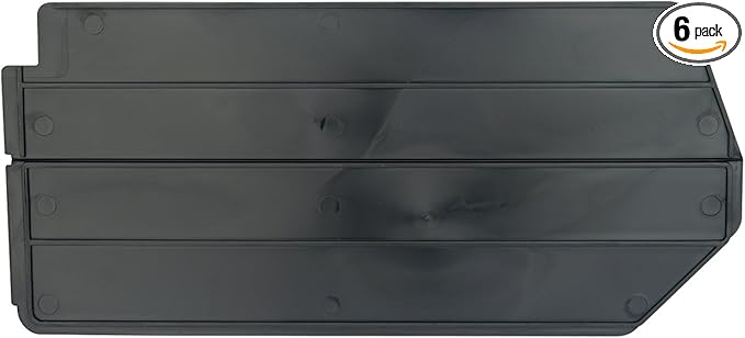 Akro-Mils 40245 Plastic Length Dividers for AkroBins Stackable Storage Bins Models 30240, 30245, Custom Storage Inserts for Tools, Crafts & Supplies, 6-Pack, Black