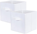 ShellKingdom Storage Bins, Foldable Fabric Storage Cubes and Cloth Organizer Drawer for Closet and Toys, 2 Pack (White)