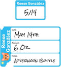 Name Bubbles - Reusable Baby Bottle Labels for Daycare (20 Labels) - Kids Washable Name Tags for Bottles, Sippy Cups, & Snack Containers, Waterproof, Baby Name Stickers, Write-On (Cats)