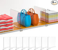 Acrylic Shelf Dividers 8 Pack – Heavy Duty Clear Shelf Dividers for Closets, Cabinets & Shelves – Closet Dividers for Clothing, Handbags & Home Organization