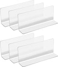 iplusmile 6Pcs Clear Shelf Dividers for Closet Organization, Acrylic L Shape Separator Clapboard Organizer Vertical Tray for Storage Book, Clothes, Bag, and Purse