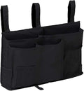 Bunk Bed Organizer, Bedside Storage Caddy, Hanging Pocket for Camp, Dorm Room, Hospital Bed Rail and More (Black)
