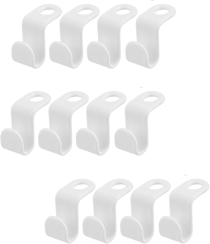 20 Pieces Hanger Connector Hooks Clothes Organizer Space Saving Hanger Connector Plastic Hanging Hooks (White)