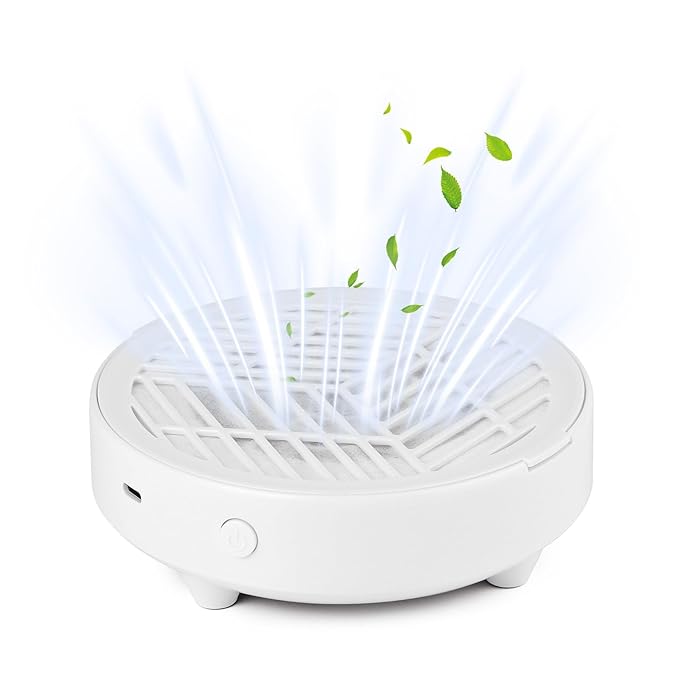 Small Portable Nail Dust Collector : Nail Tech Quiet Mini Vacuum - Nail Fan Dust Collector Vent with Filter Paper Sheets for Nail Art - Professional Nail Tool Supplies