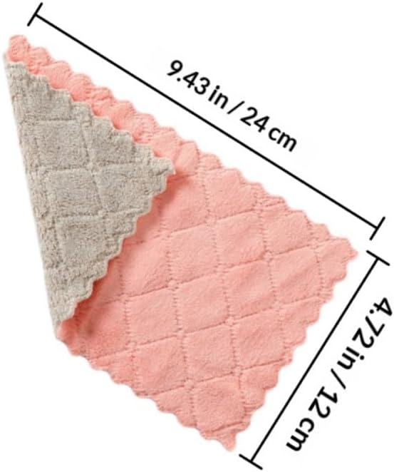 ARTIBETTER 20pcs Microfiber Dish Towels Double-Layer Thick Absorbent Cleaning Cloths for Kitchen Tableware Washing and Oil-Resistant Dish Rags Random Color