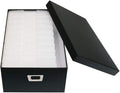 novelinks Photo Case 4" x 6" Photo Storage Box, 10 Inner Picture Storage Containers & Photo Organizer Cases, Portable Photo Craft Keeper for Photos, Crafts, Cards (Black, 1Pack)