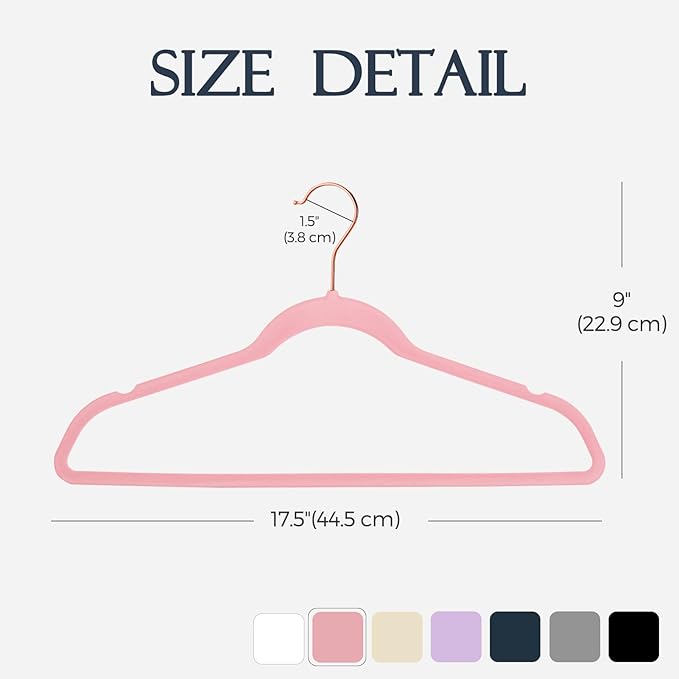 HOUSE DAY Pink Velvet Hangers 120 Pack, Premium Non-Slip Felt Clothes, Sturdy Heavy Duty Coat, Durable Hangers for Suits, Space Saving with No Hanger Mark, 360° Swivel Rotating Rose Gold Hook