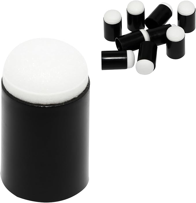 32 Pcs Finger Sponge Daubers,Finger Painting Sponge Craft Drawing,Craft Finger Sponge Daubers Drawing Project for Painting Art,Card Making(Black)