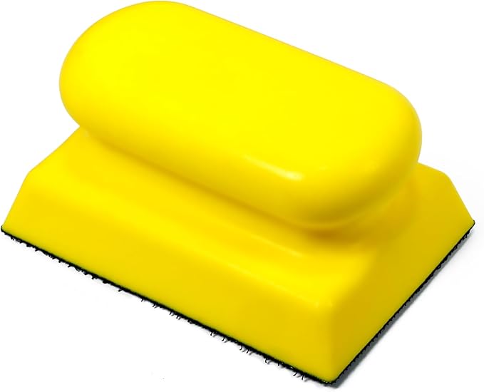 Sanding Sponge Holder, Sanding Blocks for Wood, Metal, Drywall, Glazing, 7 * 10cm Yellow