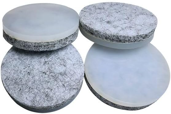 No Lost Pads! Silicone Grippers (Felt Base) for Hard Floors & Carpets – No Sliding, Tables, Sofas, Beds, Not Adhesive Backing | 40mm (1.6") Round, 36 Pcs