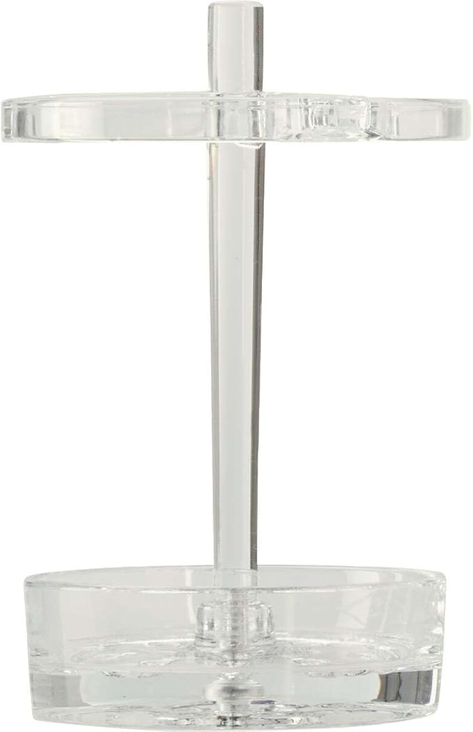 iDesign Toothbrush Holder for Normal to Large Toothbrushes, Spin Brushes, and Toothpaste, The Eva Collection - 3.75" x 3.75" x 5.75", Clear