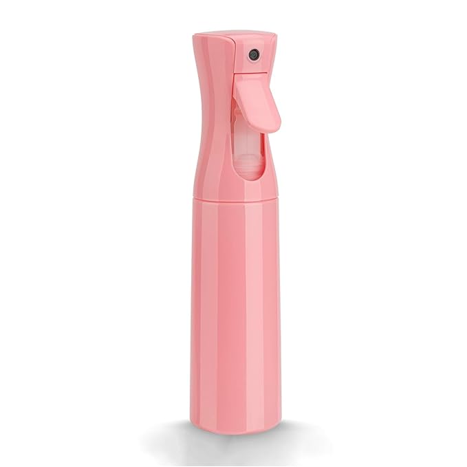 Spray Bottle for Hair (10.15OZ /300ML) Continuous Ultra Fine Mist Sprayer for Hair, Salons, Barber, Plants, Skin Care, 1 Plack Pink
