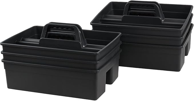Ortodayes 6 Packs Cleaning Storage Caddy with Handle, Plastic Cleaning Supplies Caddy Shower Caddy