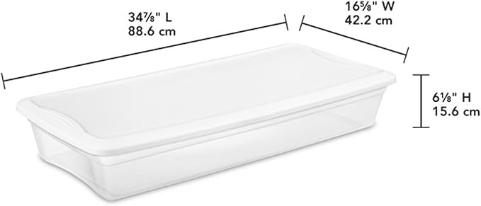 Sterilite 24-Pack 41 Quart Storage Box, Stackable Clear Plastic Bins with Snap-On Lids - Heavy-Duty Organizing Containers for Closet, Bathroom, and Office