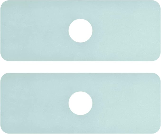 Kitchen Sink Splash Guard 2 PCS 14.7 Inch Sink Faucet Mat Splash Guard for Bathroom Countertop Water Absorbent Foldable Cuttable Soft Washable Blue