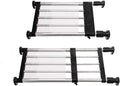 BAOYOUNI Adjustable Shelving Expandable Closet Shelves Tension Rod Clothes Hanger Storage Rack DIY Cabinet Wardrobe Kitchen Bathroom Divider Separator Organizer, Black, 2 Pack