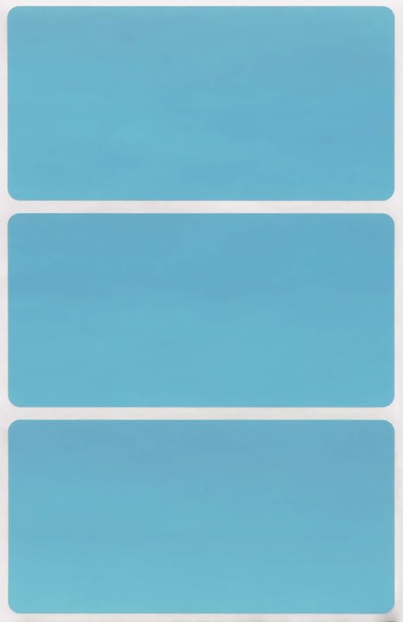 Royal Green Rectangular Stickers Color-Coding Labels for Organizing, Moving, and Storage Boxes 4" x 2" Stickers to Write On Name Tags, 300-Pack (Light Blue)