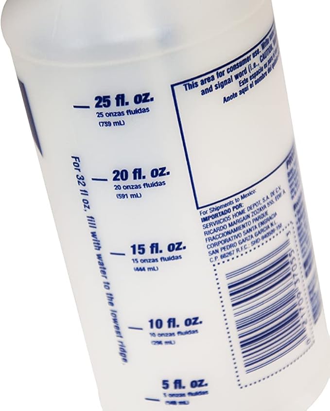 Zep Professional Sprayer Bottle - 32 oz (Case of 12) - HDPRO1 - Versatile Adjustable Nozzle Spray Bottles with a Fine Mist or Powerful Spray, Refillable for Diluted Concentrate