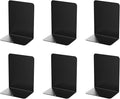 Book Ends, 6 Pieces Metal Bookend for Shelves, Bookends for Heavy Books, Book Holders for Shelves, Desk Organizers, Book Dividers for Office, School, Bookstore, Home