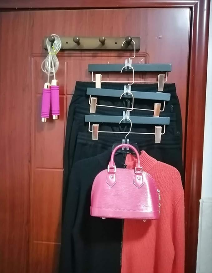 60 Pcs Clothes Hanger Connector Hooks, Mini Cascading Hanger Hooks for Velvet Huggable Hangers, Wooden Hangers, Heavy Duty Space Saving for Closet (Clear)