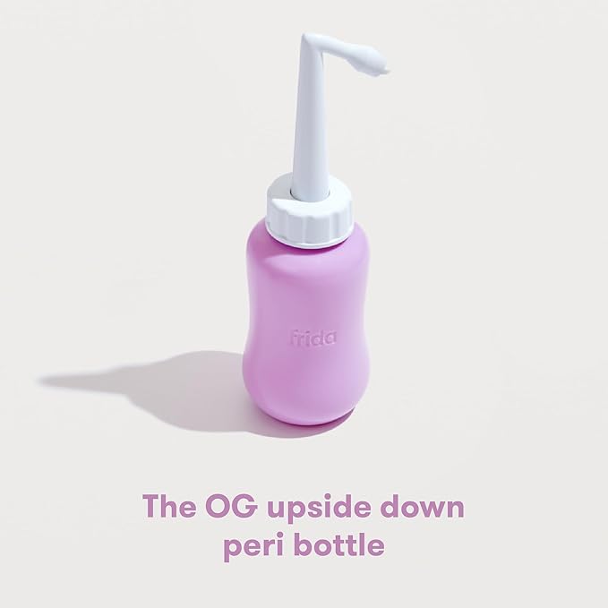 Frida Mom Upside Down Peri Bottle for Postpartum Care, Portable Bidet Perineal Cleansing and Recovery for New Mom, The Original Fridababy MomWasher
