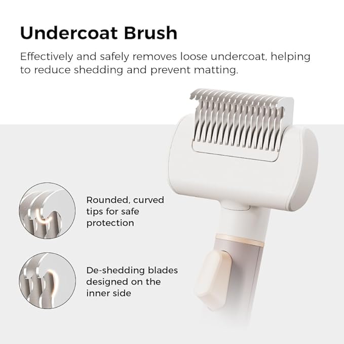 VOOCOO Self Cleaning Slicker Brush, A Complete Grooming Tool, Deshedding Undercoat and Hair Removal for Dogs and Cats, Safe and Gentle on Pets Skin, Easy Pet Hair Removal.