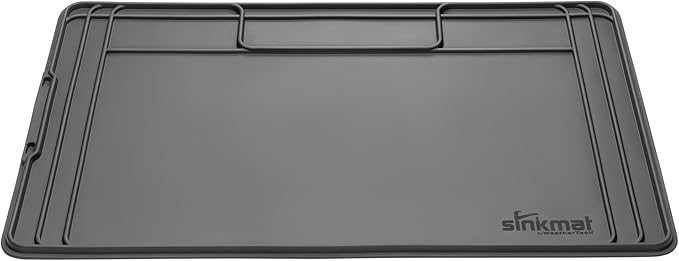 WeatherTech SinkMat – Waterproof Under Sink Liner Mat for Kitchen Bathroom – 28” x 19” Inches - Durable, Flexible Tray – Home undersink Organizer Must Haves, Black