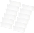 PATIKIL 12 Pack Shelf Dividers for Closet Organization, 13.8x1.57x4.7 Acrylic Closets Separator Kitchen Cabinet Shelves Under Bed Blocker for Bedroom Kitchen Office, Clear