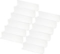 PATIKIL 12 Pack Shelf Dividers for Closet Organization, 9.8x1.18x2.4 Acrylic Closets Separator Kitchen Cabinet Shelves Under Bed Blocker for Bedroom Kitchen Office, Clear