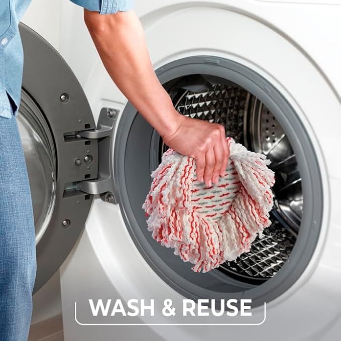 O-Cedar EasyWring Deep Clean Refill (1-Pack) | 40% More Cleaning Power | Microfiber Mop Refill Compatible with O-Cedar EasyWring Spin Mop & Bucket System