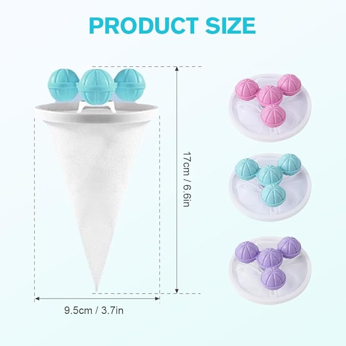 Floating Hair Filtering Mesh Removal, 2026 Upgrade Pet Hair Remover Laundry Reusable Lint Catcher for Washing Machine Hair Catcher Wool Device, Pet Hair (3, Mix)