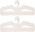 Velvet Hangers 50 Pack, Ultra Slim & Short Neck Hanger, 360 Swivel Hook, Space Saving Durable Non-Slip Felt Hangers,Beige b
