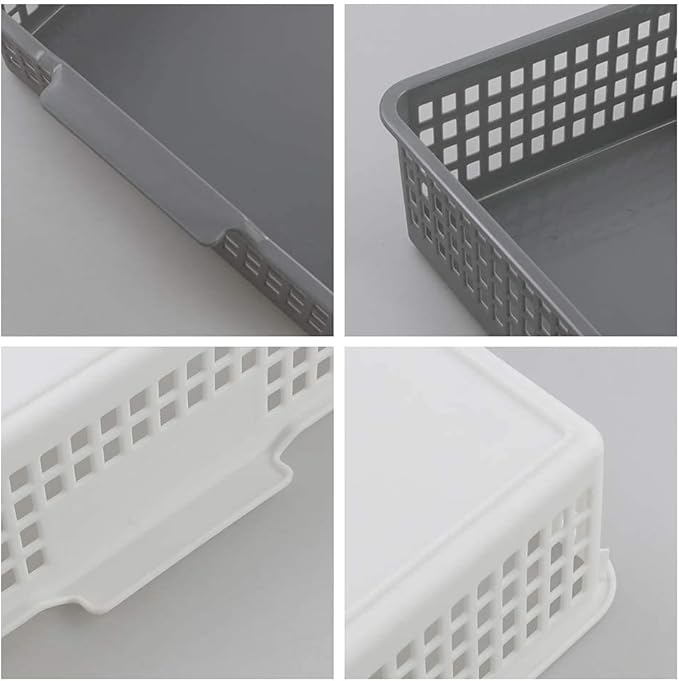 Plastic A4 Paper Storage Basket Trays, 6 Packs