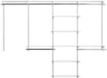 Rubbermaid Configurations Closet Shelves & Hanging Kit (2) 26" Shelves White Custom Pantry Organizer and Storage/Clothes Rack for Home/Laundry/Bathroom/Mudroom/Pantry/Linen Closet