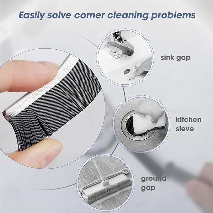 12Pcs Crevice Brushes for Cleaning Crevice Cleaning Brush Set Hard Bristle Crevice Cleaning Brush Supplies for Corner Sink Cup Teapot Bottle Blender-Multifunctional Brush Cleaner