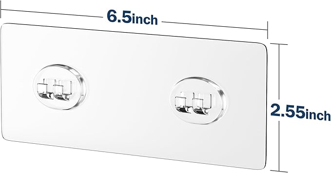 MAXIFFE 4 PCS Shower Caddy Adhesive Replacement, Shower Organizer Transparent Adhesive Strip, No Drilling Sticker Strip for Shower Caddy Organizer Shelves
