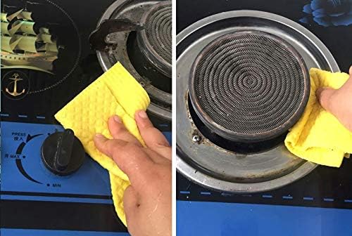 Reusable Cleaning Cellulose Sponge Cloths Absorbent Wipes Clean Kitchen Car Dish Eco-Friendly Dishcloth Hand Towel Auto - 1pack (5pcs)