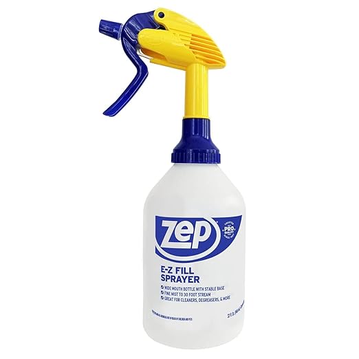 Zep E-Z Fill Professional Sprayer - 32 Ounce - U43008 - Wide Mouth Spray Bottle for Easy Pouring, High Output, Great for Cleaners, Degreasers and More!