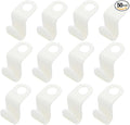 50 PCS Space Saving Hanger Connector Hooks - Heavy Duty Cascading Connection for Closet Organizers & Storage Extender, Durable Plastic Stacking Space Saver Clothes Connector Hooks (White)