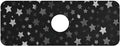 Kitchen Sink Splash Guard 1 PC 14.7 Inch Sink Faucet Mat Splash Guard for Bathroom Countertop Water Absorbent Foldable Cuttable Soft Washable Cute Silver and Gray Stars